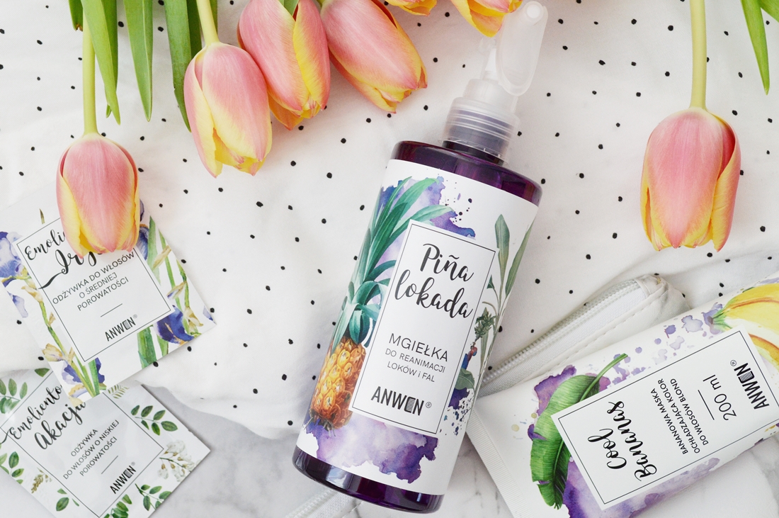 Kosmetyki do włosów mgiełka do reanimacji fal i loków Anwen puderek.com.pl